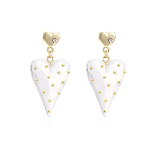 Dangling Glass Hearts Earrings | Erika Williner Designs