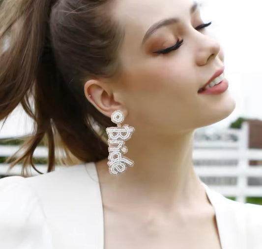 Bride Beaded Earrings | Erika Williner Designs