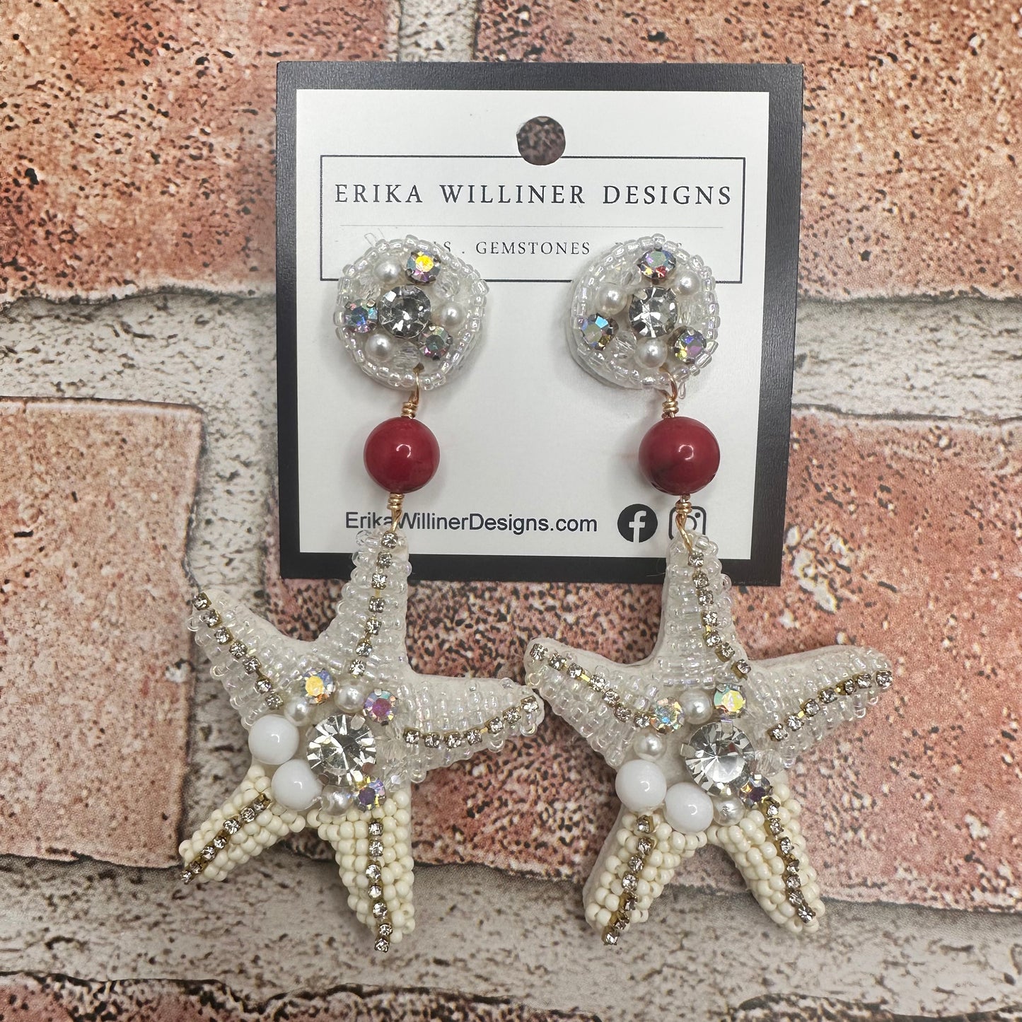 Beaded Star fish earrings | Erika Williner Designs