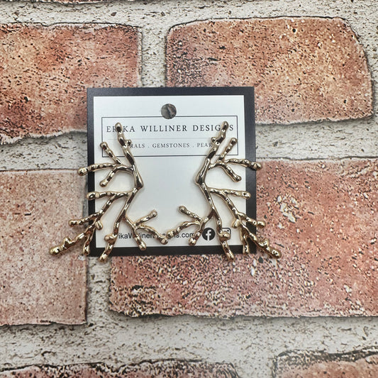 Enamel Coral Branches earrings | Erika Williner Designs