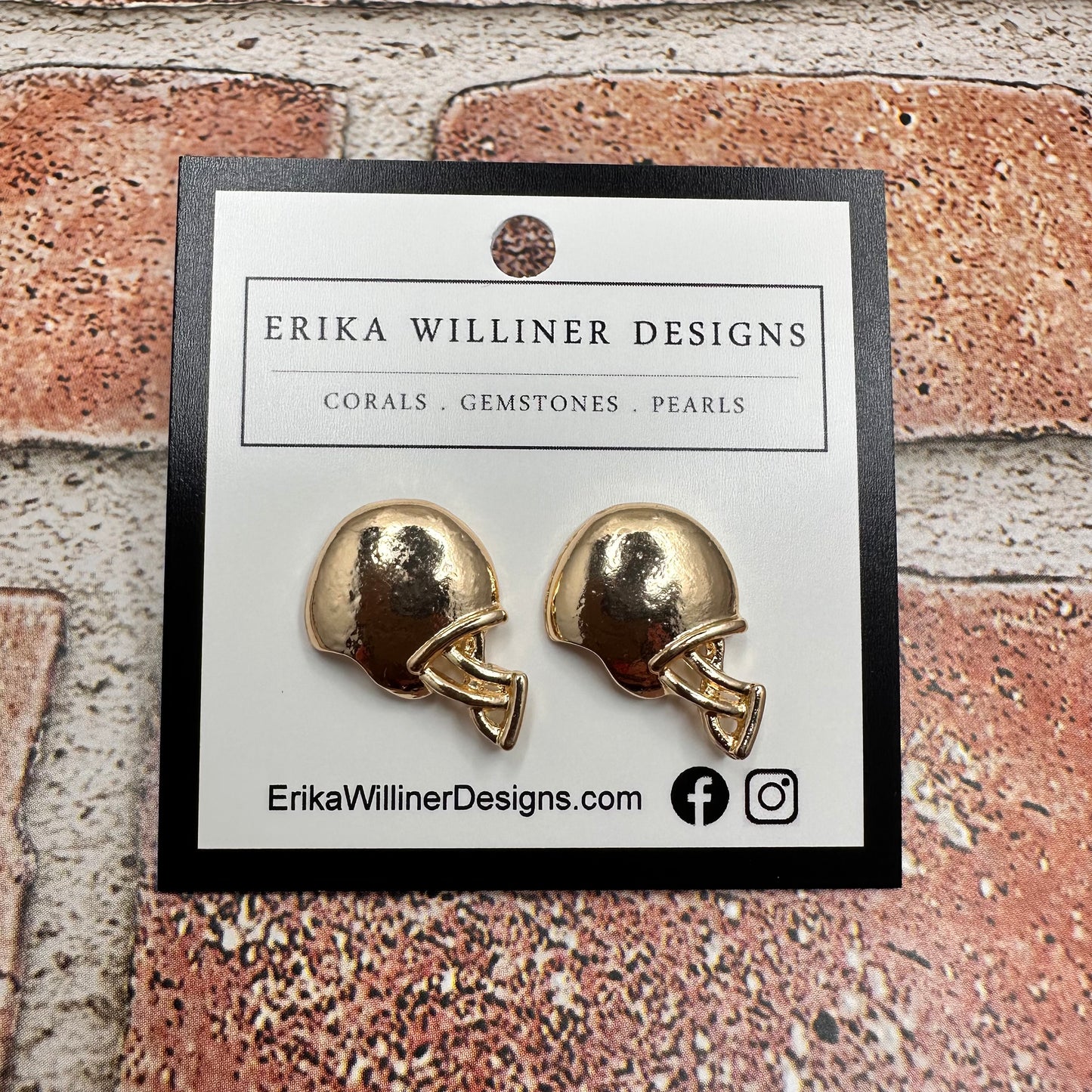 Gold Football Helmets | Erika Williner Designs