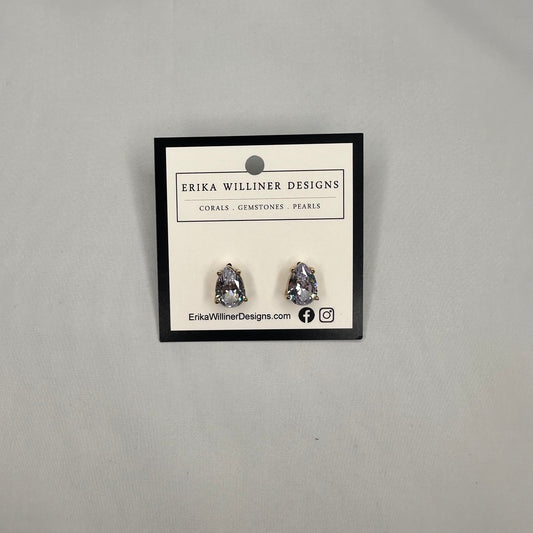 Teardrop Earrings Studs | Erika Williner Designs