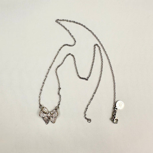 Stainless Steel Dainty Bow Necklace | Erika Williner Designs