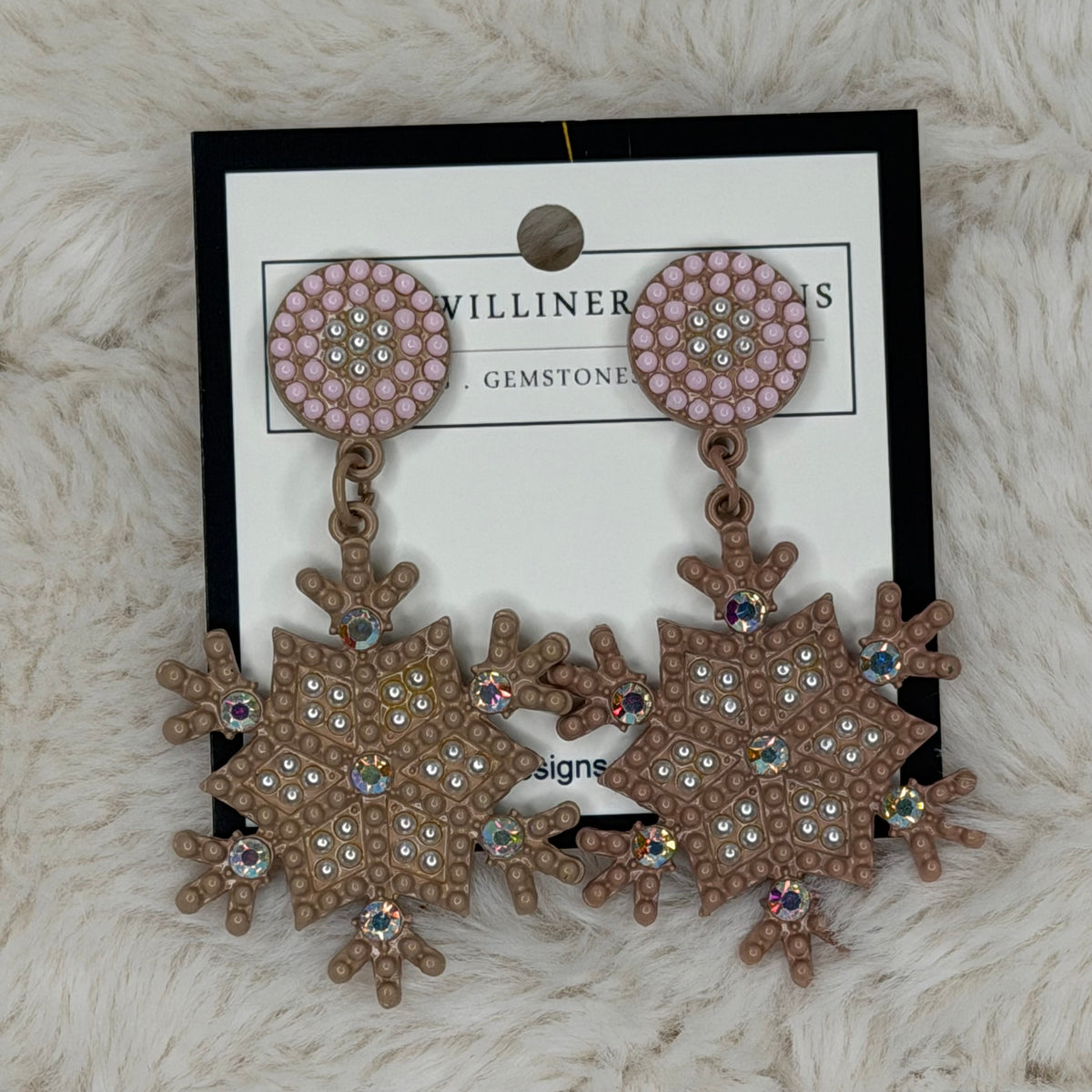 Enamel Snowflake Earrings | Erika Williner Designs