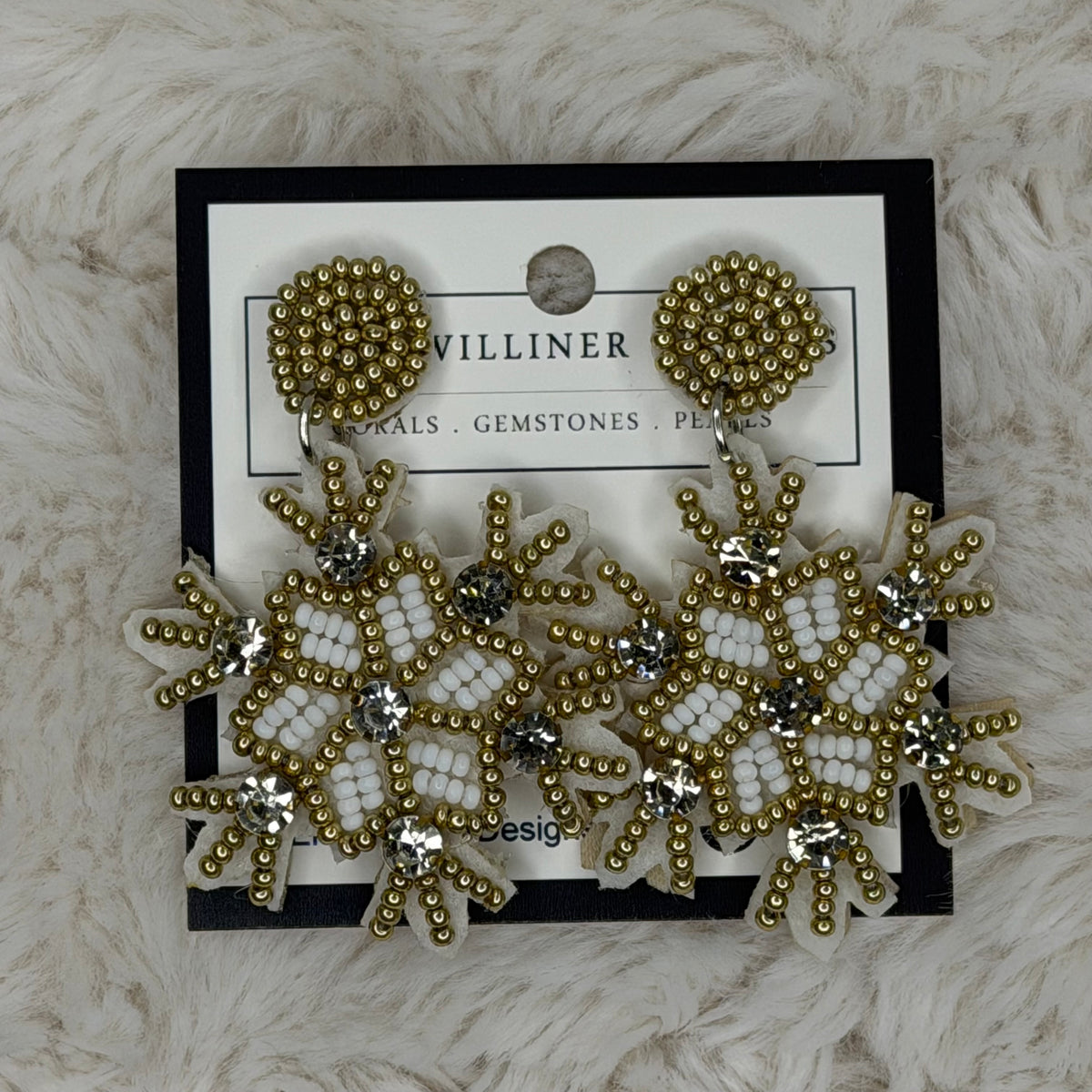 Beaded Snowflake Earrings | Erika Williner Designs