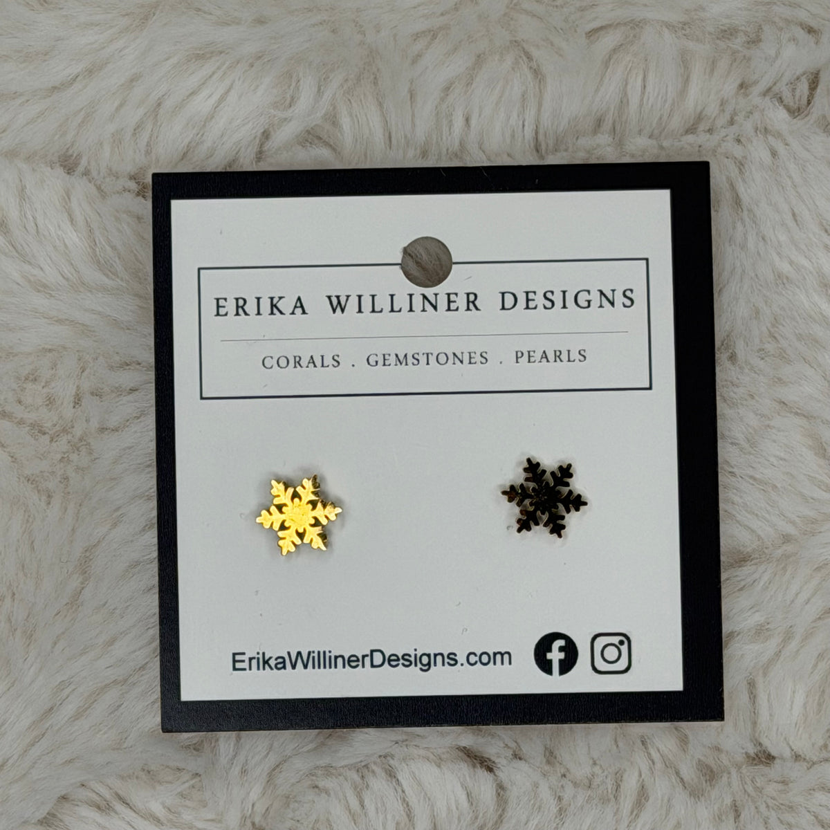 Stainless Steel Snowflake Stud | Erika Williner Designs