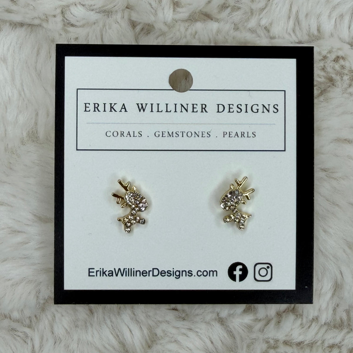 Sparkly Reindeer Stud | Erika Williner Designs
