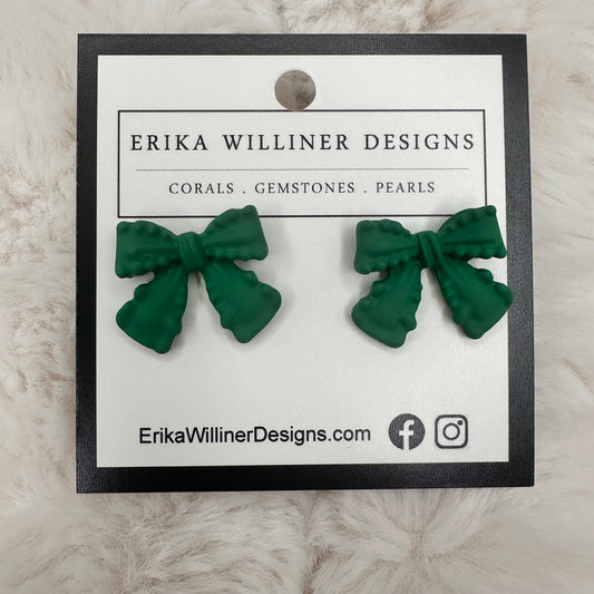 Christmas Bows Earrings | Erika Williner Designs