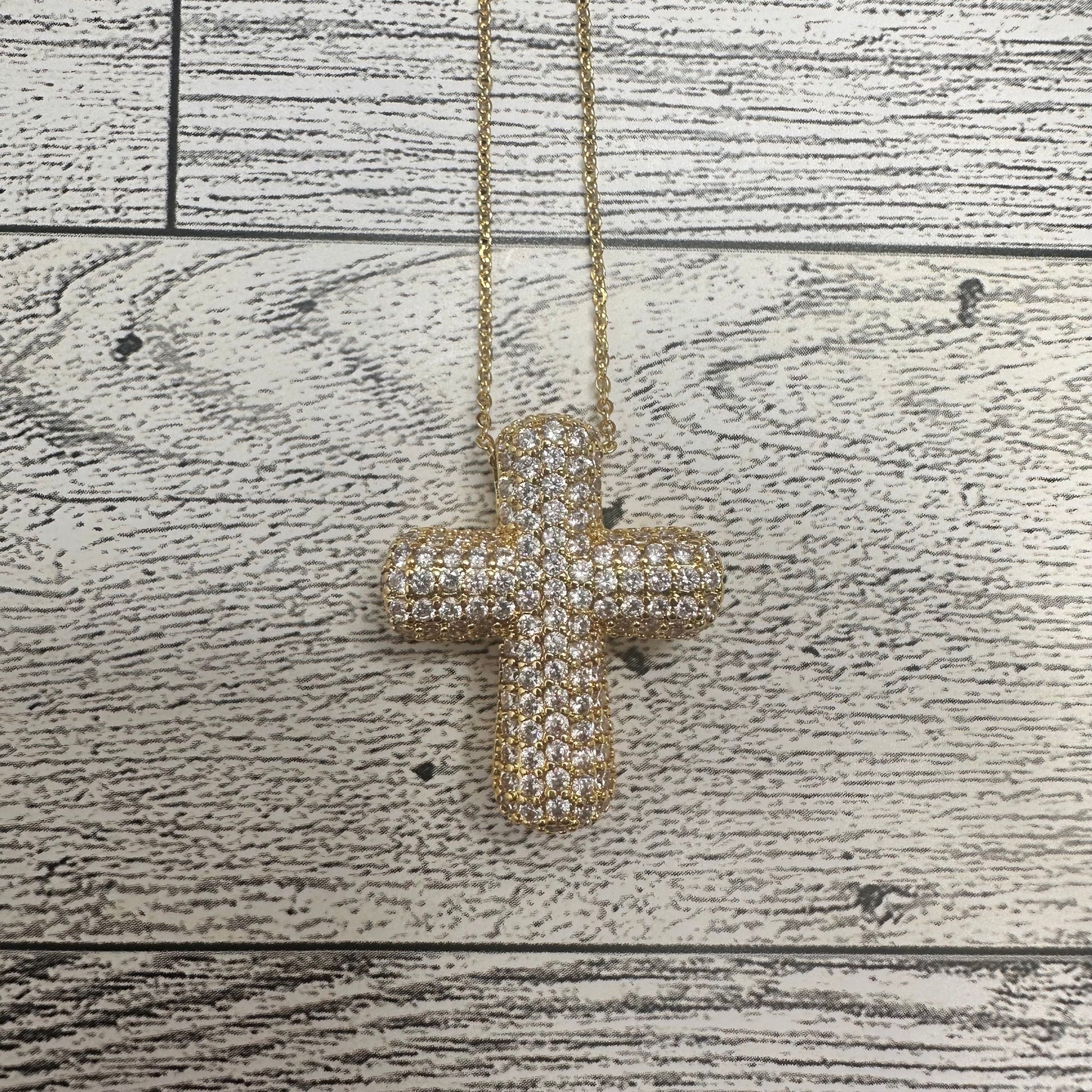 Pave Bubble Cross Necklace | Erika Williner Designs