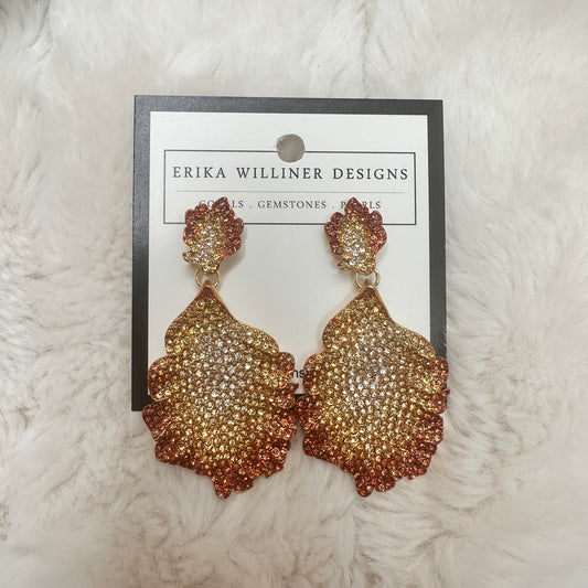 Pave leaf earrings | Erika Williner Designs