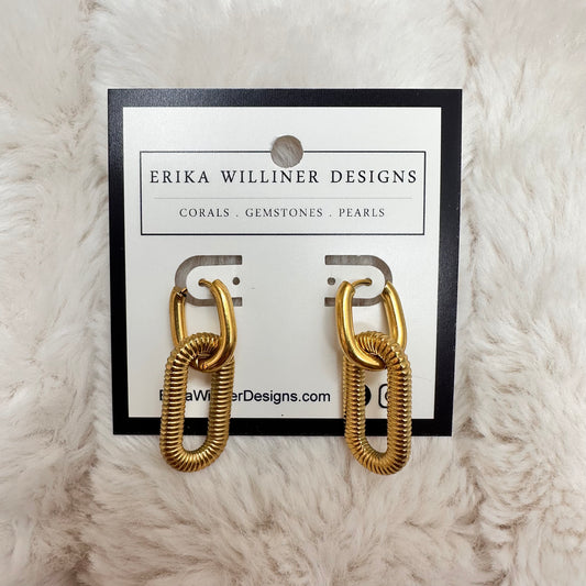 Gold Link Earrings | Erika Williner Designs