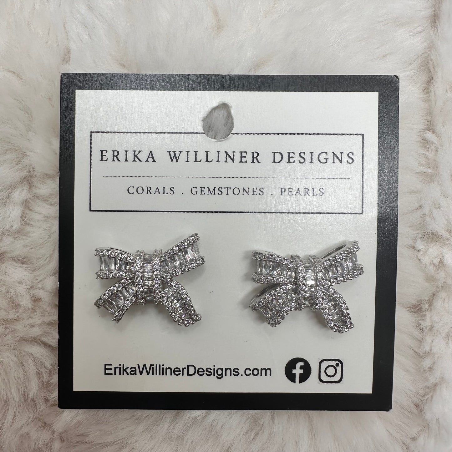 Fancy Sparkly Bow earrings | Erika Williner Designs