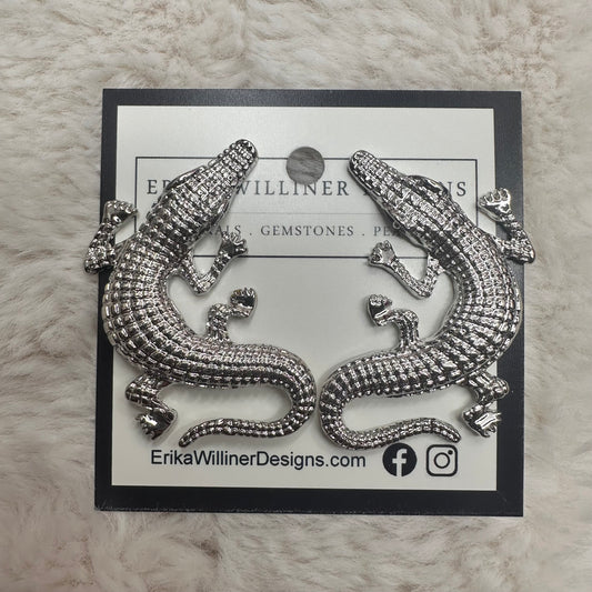 Crocodile Gator Earrings | Erika Williner Designs
