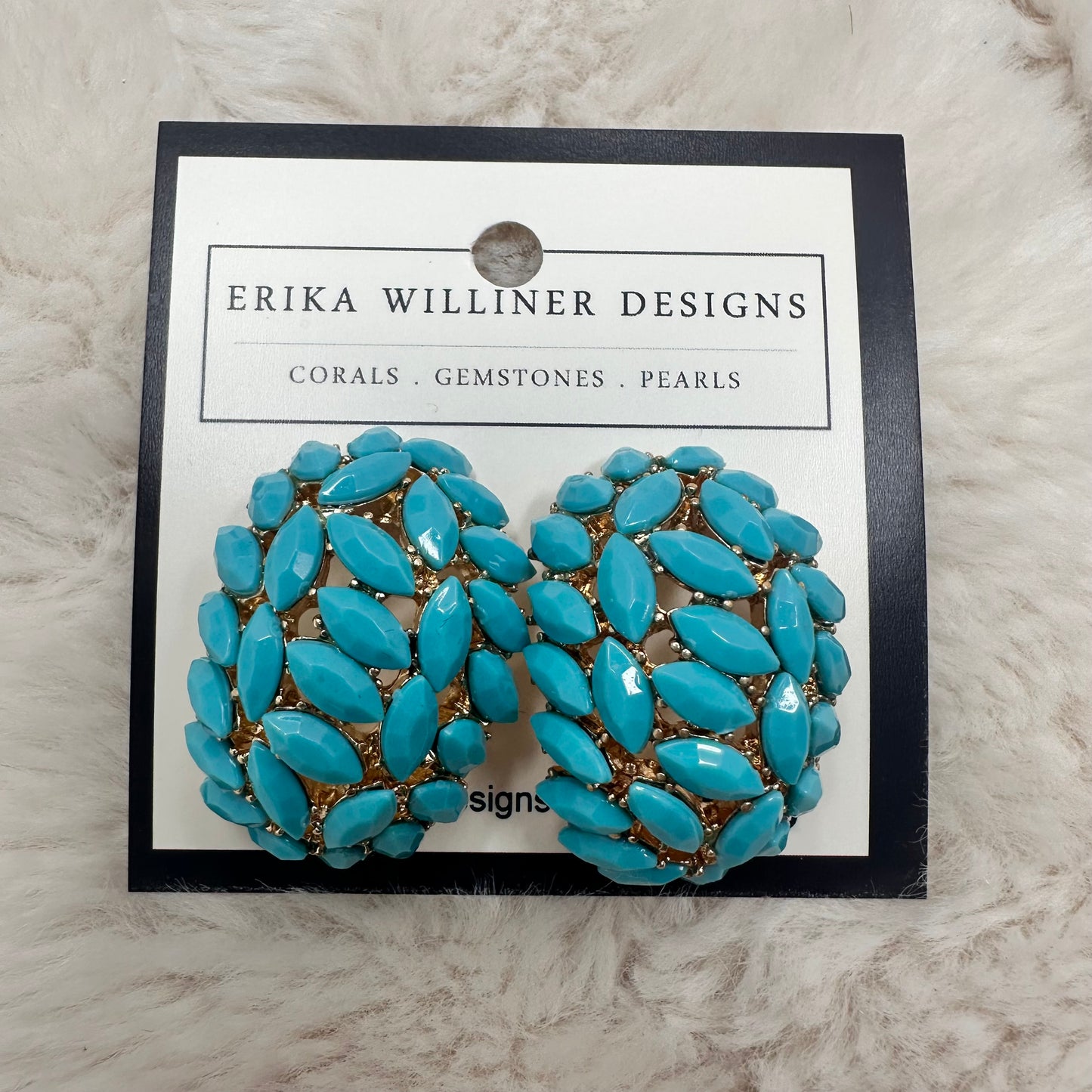 Turquoise Statement Post Earrings | Erika Williner Designs