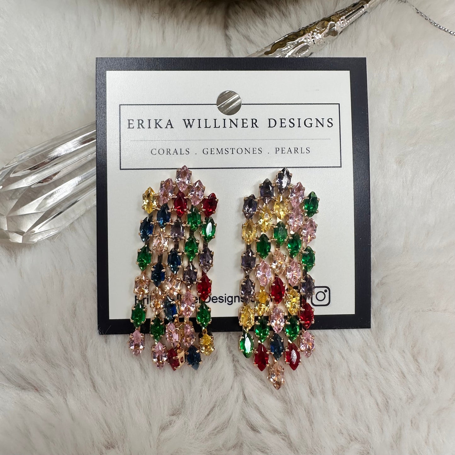 Multicolor Sparkly Earrings | Erika Williner Designs