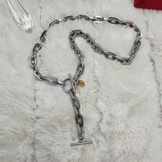 Stainless Steel Chain Y Shape Necklace | Erika Williner Designs