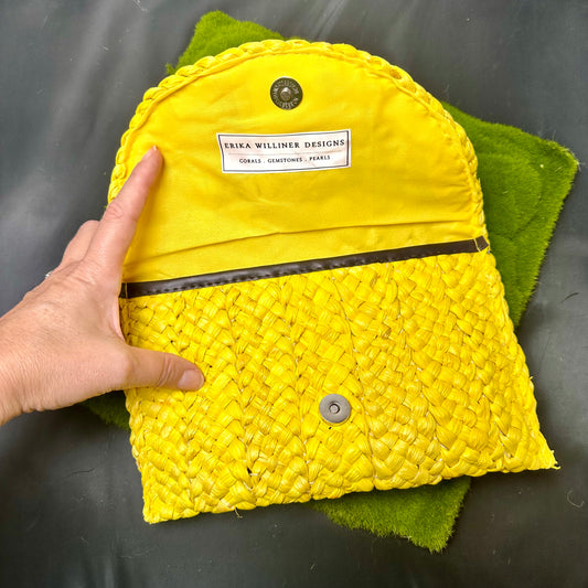 inside of Erika Williner designs clutch