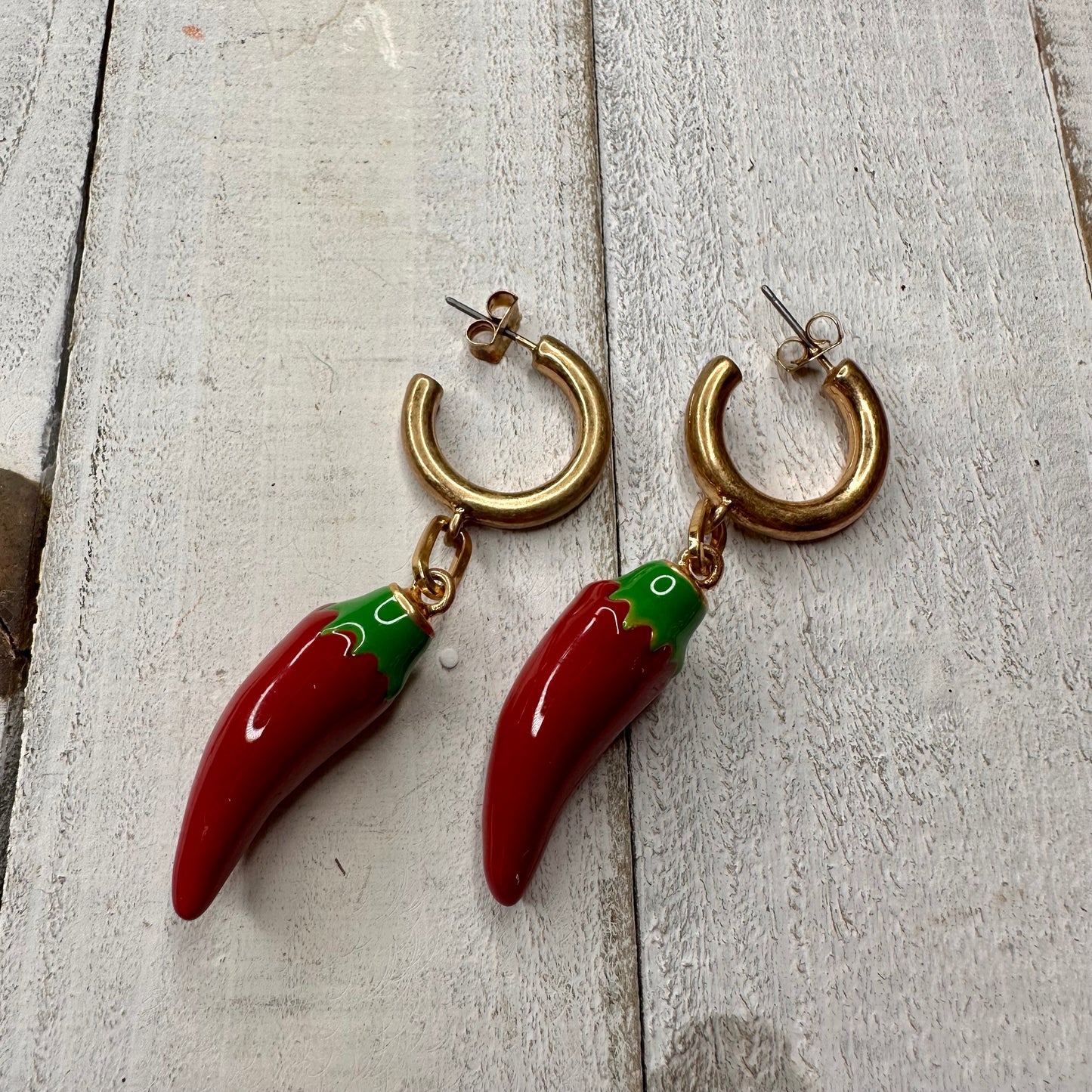 Jalapeño Gold Plated Earrings