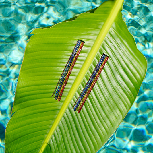 Fun Long tail Multicolor Sparkly Earrings