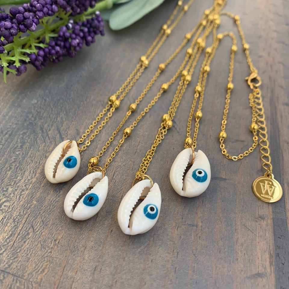 Gold Plated Chain with Cowry Shell Pendant