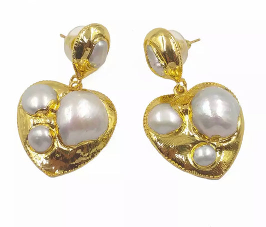 yellow gold arty earrings