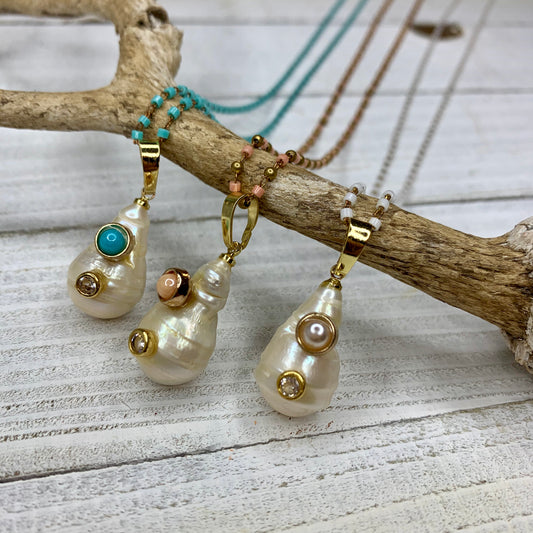 one of a kind baroque pearl necklace