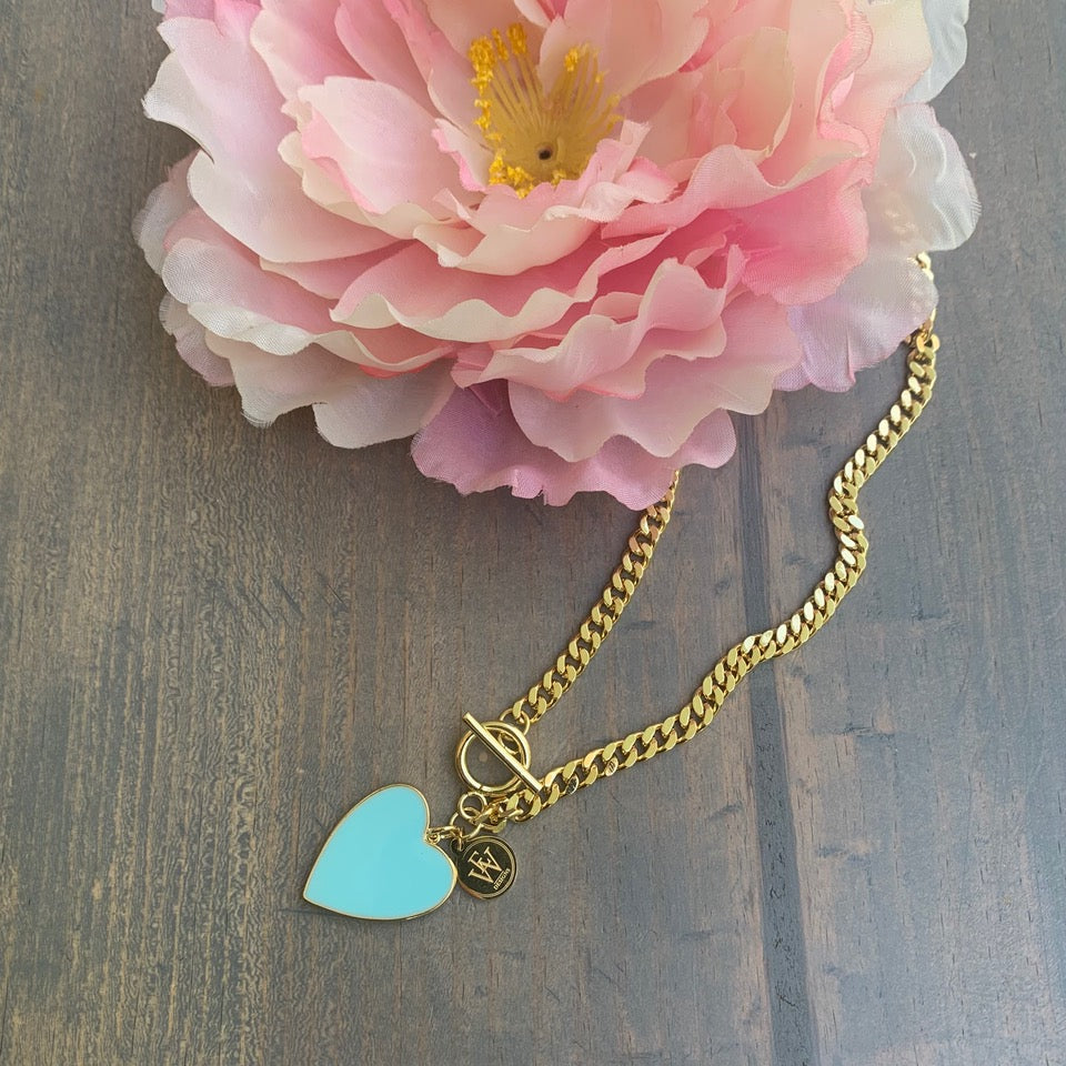 necklaces with baby blue heart