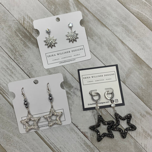 Cutest Pave Embellished Star Shape Earrings