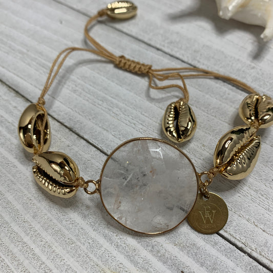 Gold plated Cowry Shells Bracelet