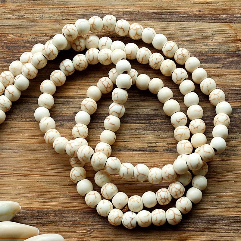 White Magnesite Beads