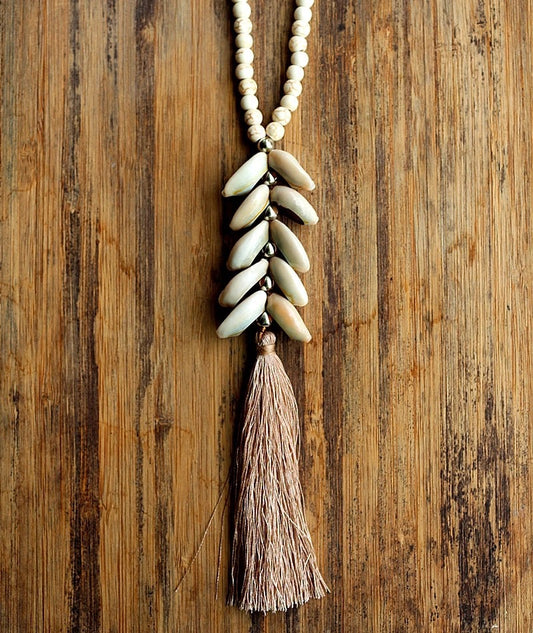Cowry Shells and Silk Tassel