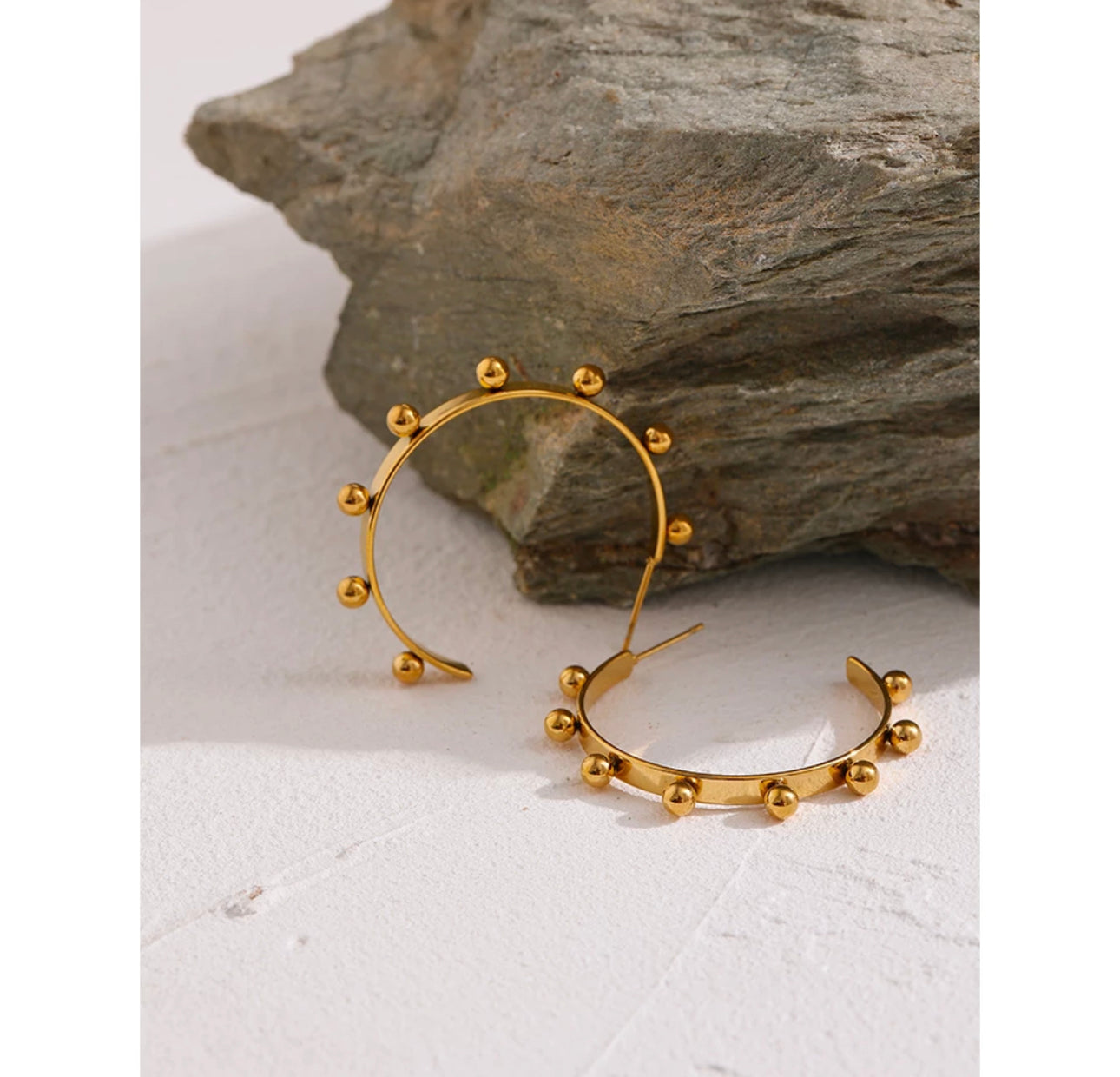 Cute Gold Plated Hoops