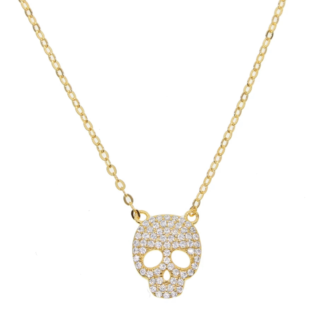 Pave Skull Necklace 310-17 | Erika Williner Designs