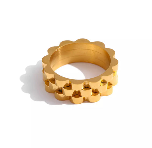 18k Gold Plated over Stainless Steel Ring