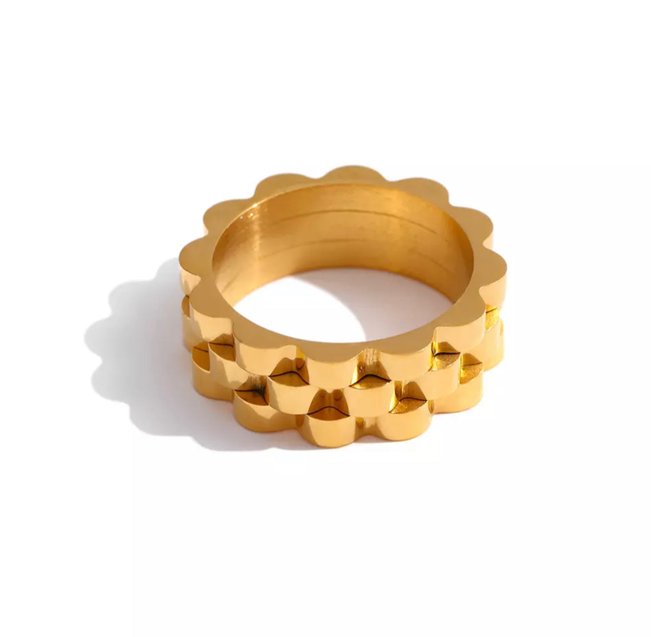 18k Gold Plated over Stainless Steel Ring