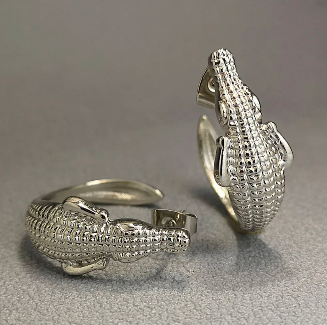 silver hoop earrings