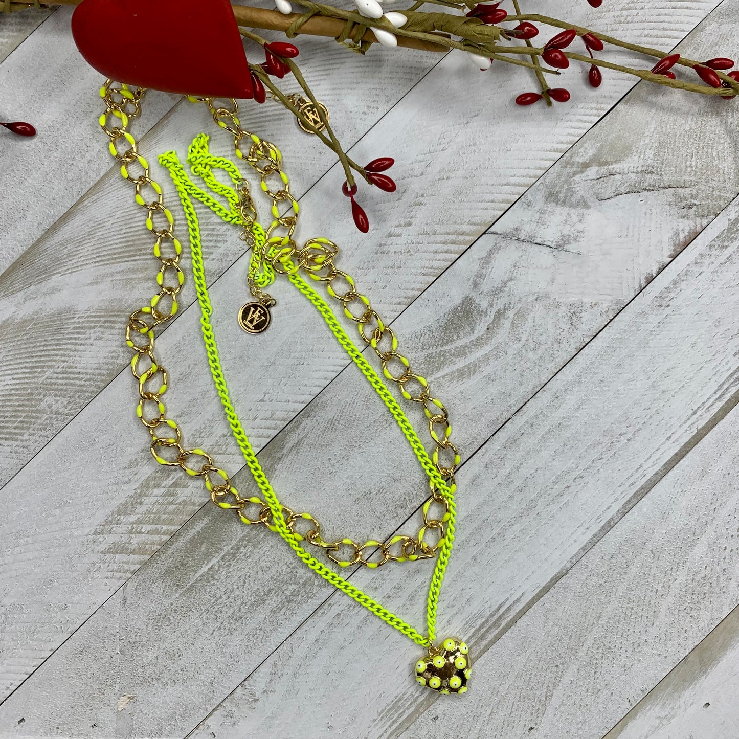 Erika Williner Designs - Lyon Necklace with Heart Pendant