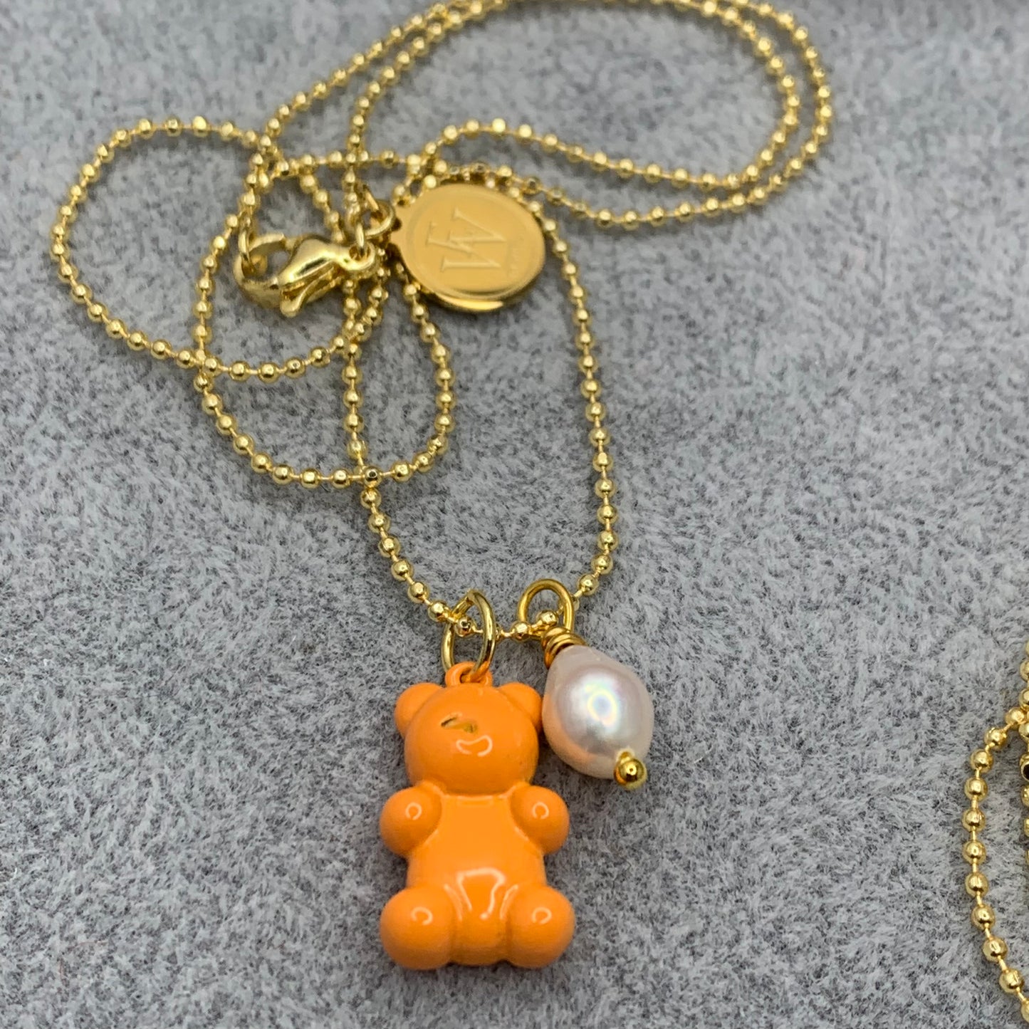 Enameled gummy bear pendant necklace 311-8 | Erika Williner Designs