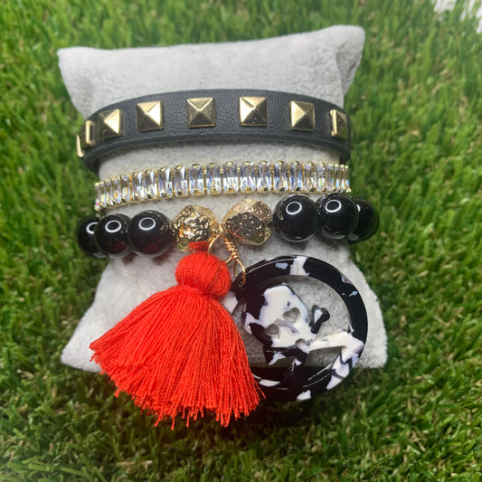 7inches Black Agates bracelet