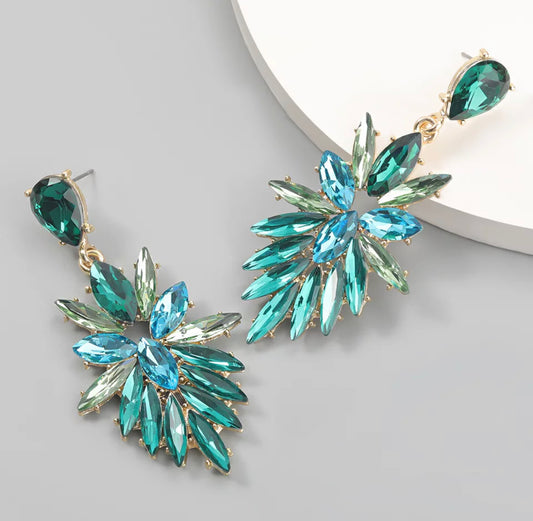 Aqua Sparkly earrings