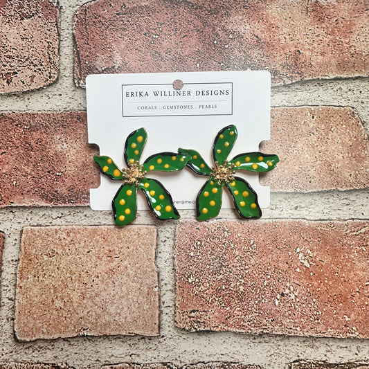 Green  Blossoms Earrings | Erika Williner Designs