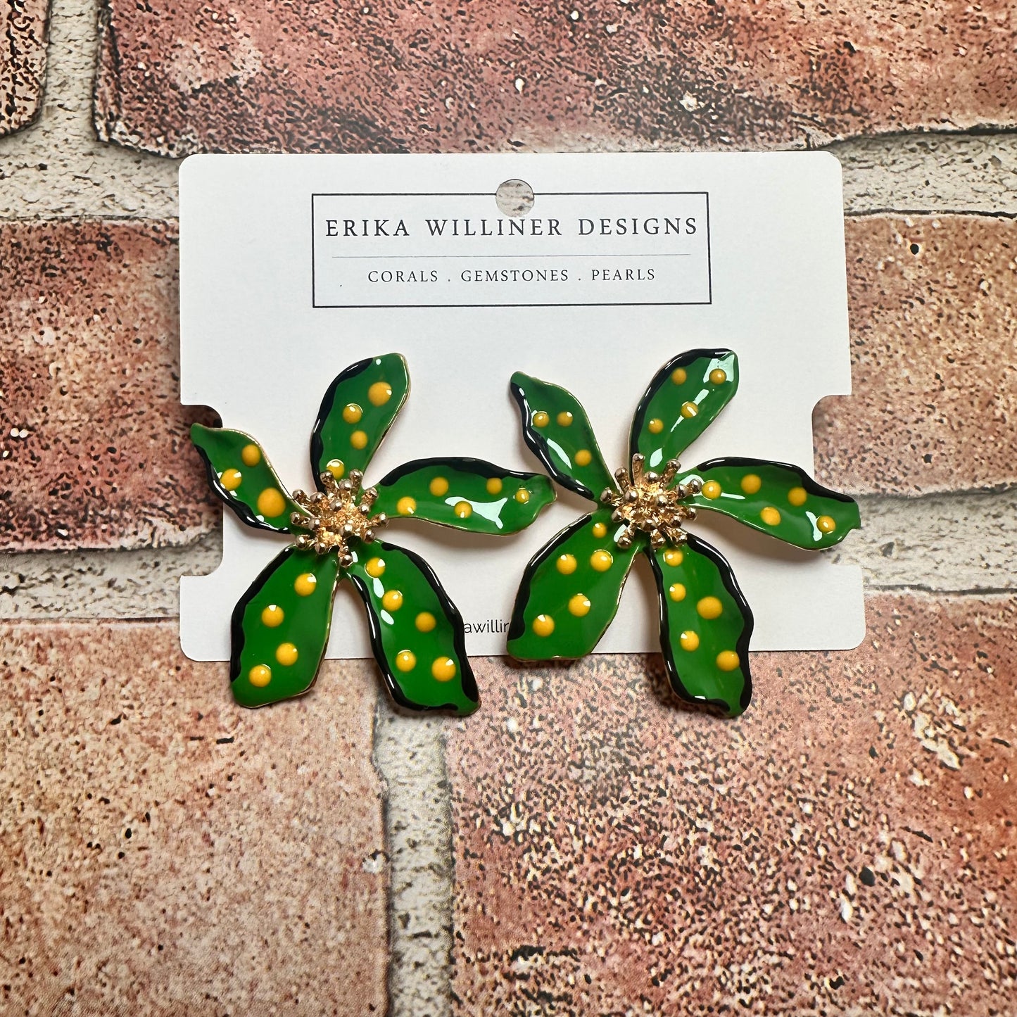 Green  Blossoms Earrings | Erika Williner Designs