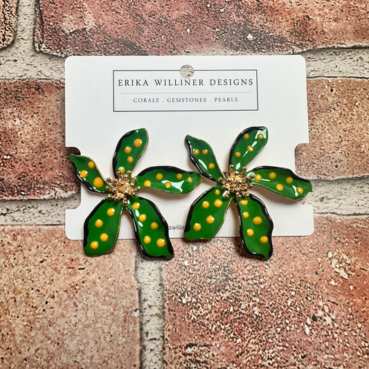 Green  Blossoms Earrings | Erika Williner Designs