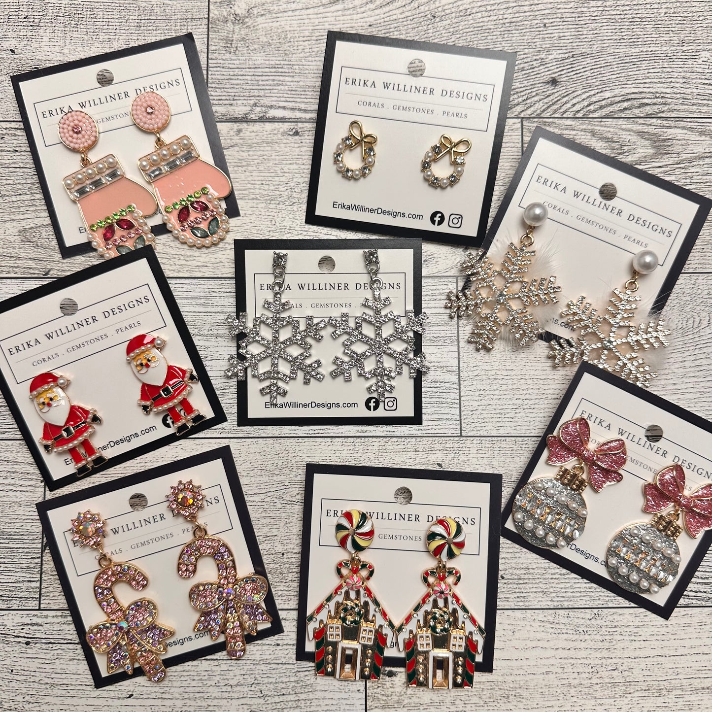 Sparkly Collection Holiday earrings | Erika Williner Designs