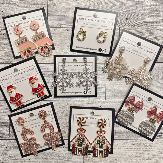 Sparkly Collection Holiday earrings | Erika Williner Designs