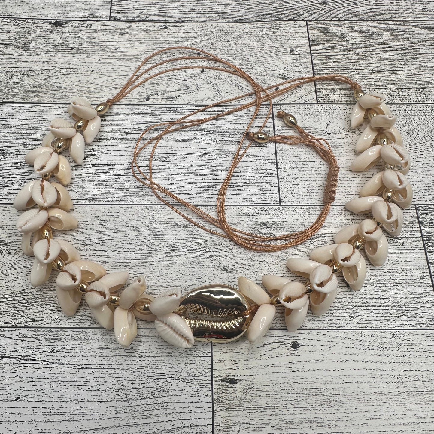 Cowry Shells with Gold Cowry Connector Necklace | Erika Williner Designs