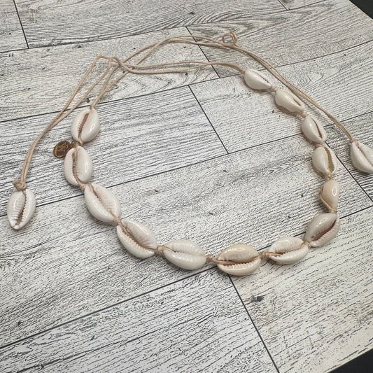 Cowry Shell chocker in cotton thread | Erika Williner Designs