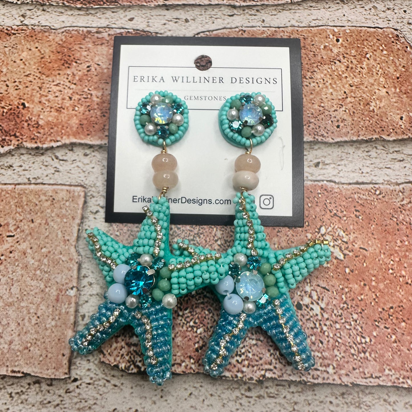Beaded Star fish earrings | Erika Williner Designs