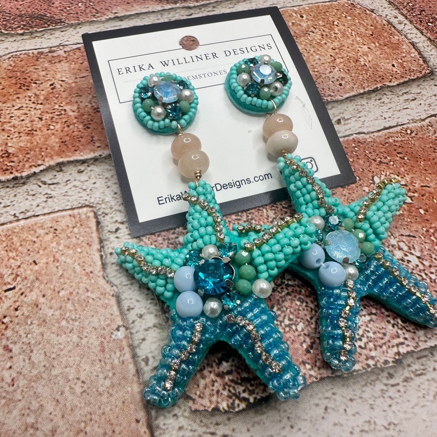 Beaded Star fish earrings | Erika Williner Designs