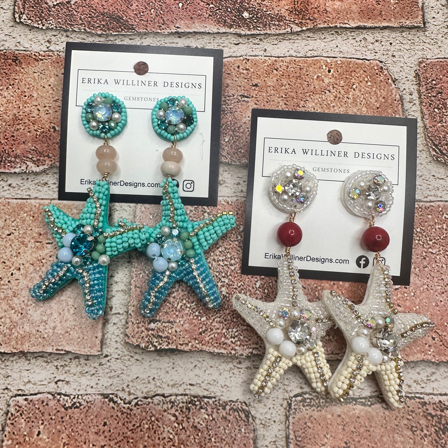 Beaded Star fish earrings | Erika Williner Designs